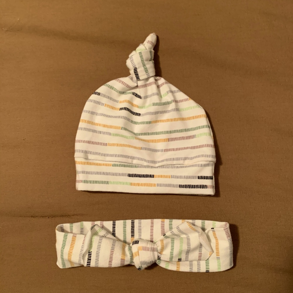 Handmade Newborn hat and handband